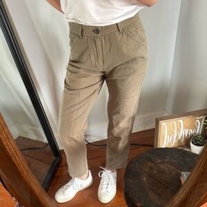 NWT Current/Elliott Women Sz 30 Linen‎ Blend The Worker Straight Leg Cargo Pants